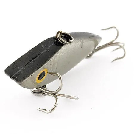 Vintage Mann's Bait  Tom Mann's Premium Rat'lin Shad Lipless, silver/black fishing lure #23263