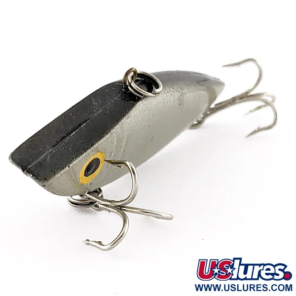Vintage  Mann's Bait  Tom Mann's Premium Rat'lin Shad Lipless,  silver/black fishing lure #23263