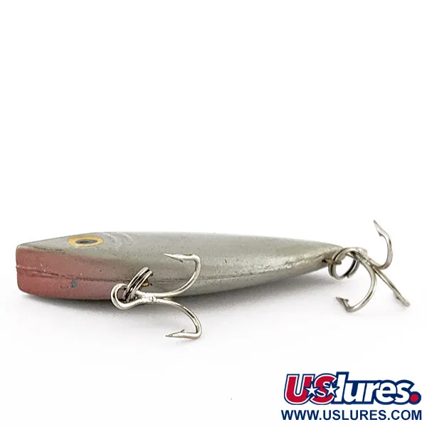 Vintage  Mann's Bait  Tom Mann's Premium Rat'lin Shad Lipless,  silver/black fishing lure #23263