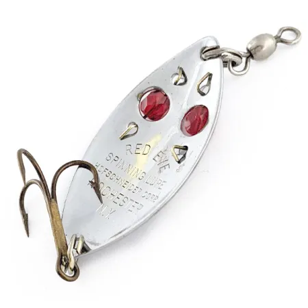 Vintage Hofschneider Red Eye junior, 1/4oz nickel/red eyes fishing spoon #23266