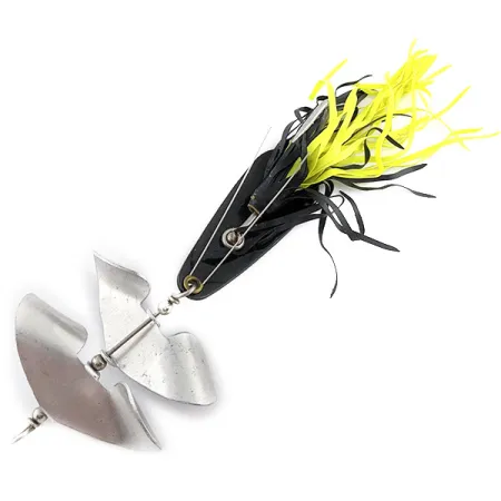 Vintage Strike King Timber King Weedless Spoon Buzz, 1/2oz black/yellow fishing spoon #23269