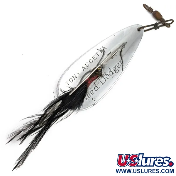 Vintage   Tony Accetta Weed Doger, 3/4oz nickel fishing spoon #23270