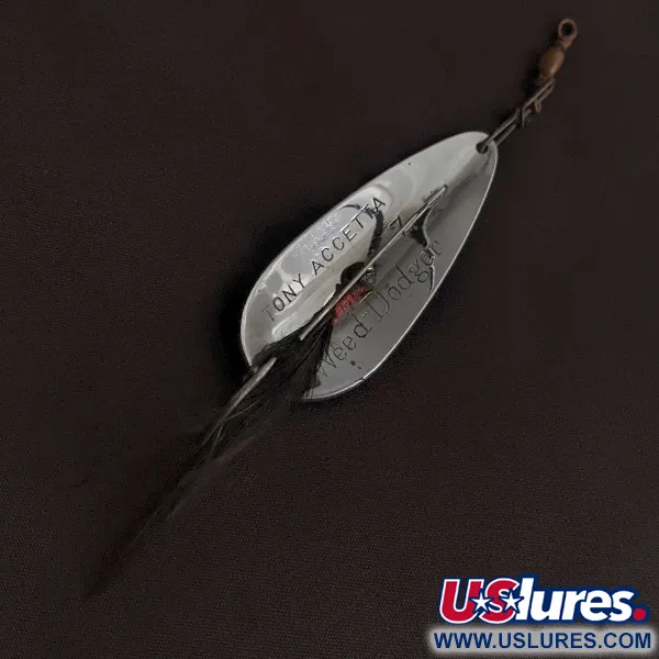 Vintage   Tony Accetta Weed Doger, 3/4oz nickel fishing spoon #23270