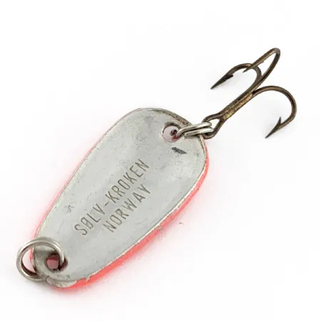 Vintage Sølvkroken  Nordic, 1/4oz hot pink/silver UV fishing spoon #23271