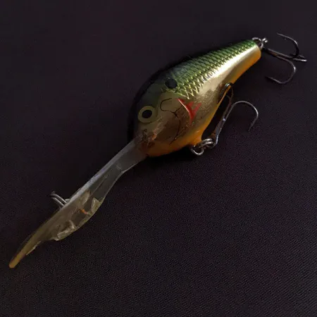Vintage Rapala Down Deep Rattlin Fat Rap  05, 2/5oz fishing lure #23279