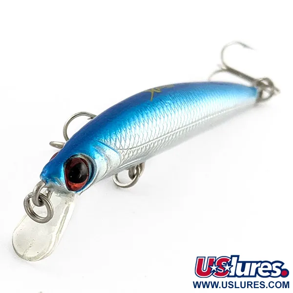 Vintage   Bass Pro Shops XPS Lazer Eye Minnow, 3/32oz silver/blue fishing lure #23281