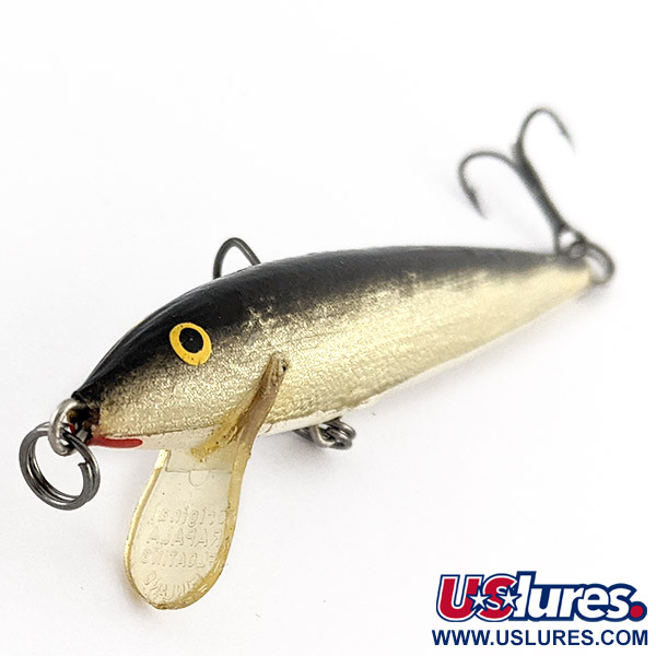 Vintage   Rapala Original Floater F9 (Finland), 1/8oz S (Silver) fishing lure #23282