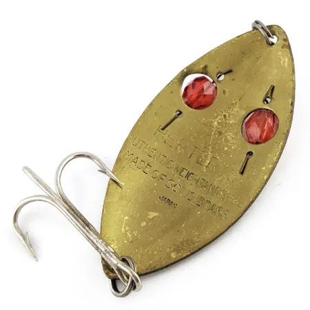 Vintage Herter's Glass Eye Spoon, 3/4oz brass fishing spoon #23287