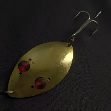 Vintage Herter's Glass Eye Spoon, 3/4oz brass fishing spoon #23287