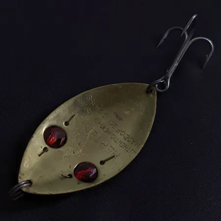 Vintage Herter's Glass Eye Spoon, 3/4oz brass fishing spoon #23287