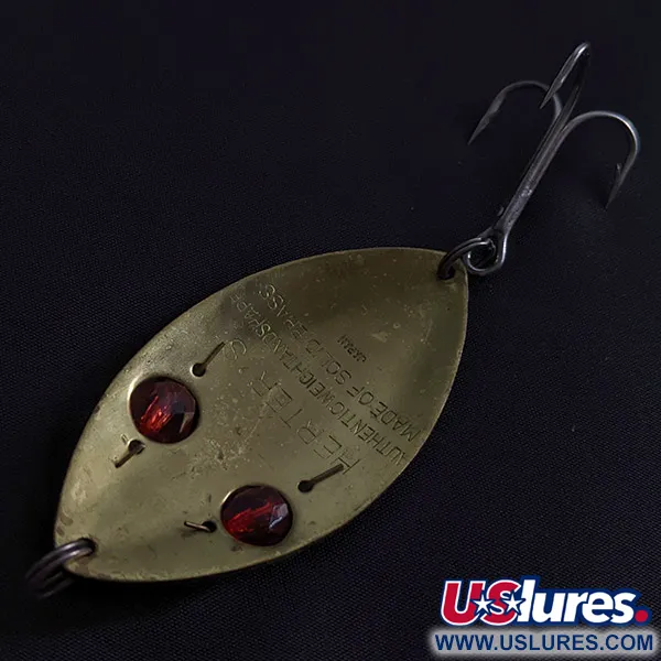 Vintage   Herter's Glass Eye Spoon, 3/4oz brass fishing spoon #23287