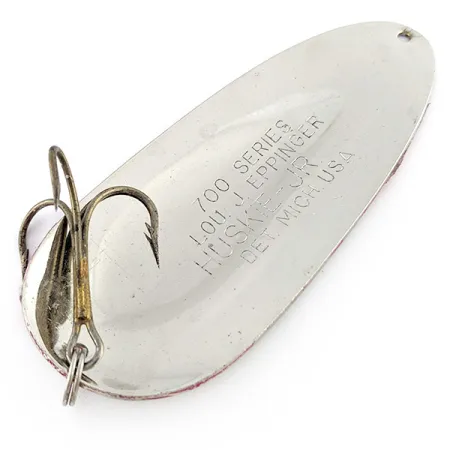 Vintage Eppinger Dardevle Huskie Junior 700 series, 2oz nickel/red fishing spoon #23288