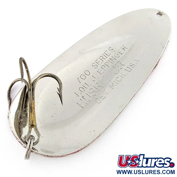 Vintage  Eppinger Dardevle Huskie Junior 700 series, 2oz nickel/red fishing spoon #23288