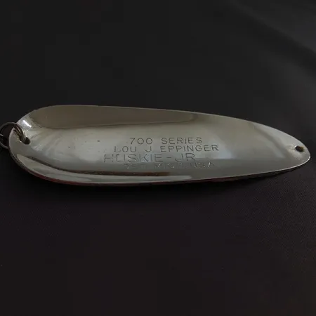 Vintage Eppinger Dardevle Huskie Junior 700 series, 2oz nickel/red fishing spoon #23288