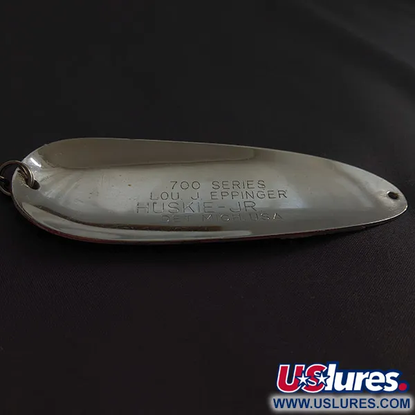 Vintage  Eppinger Dardevle Huskie Junior 700 series, 2oz nickel/red fishing spoon #23288