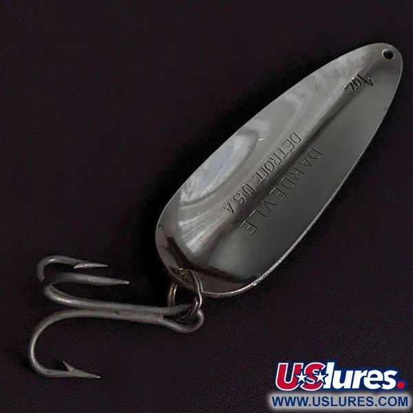 Vintage  Eppinger Dardevle Detroit, 1oz Black Devle fishing spoon #23289