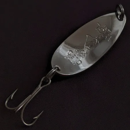 Vintage Seneca Little Cleo (Hula Girl), 2/3oz nickel/green fishing spoon #23292