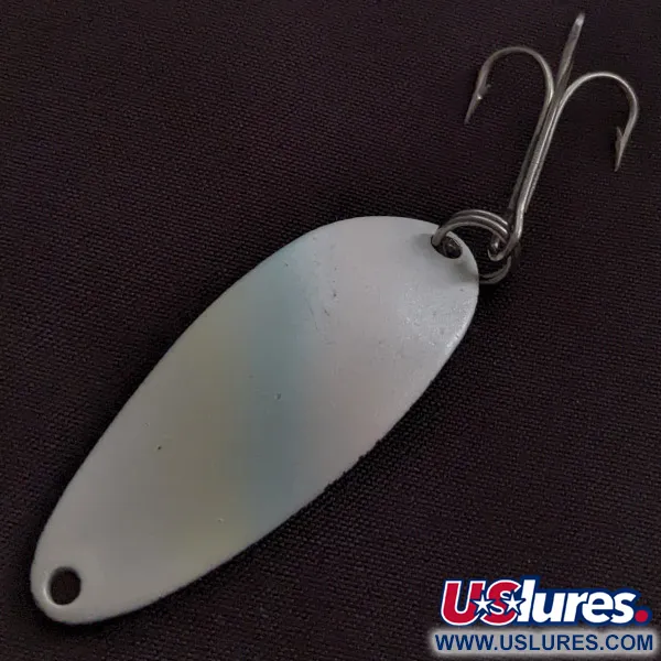 Vintage  Seneca Little Cleo (Hula Girl) , 1/3oz nickel/white pearl fishing spoon #23293