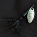 Vintage  Yakima Bait Worden's Original Rooster Tail , 3/32oz nickel spinning lure #23302