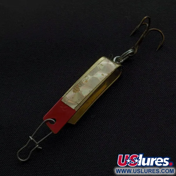 Vintage  Luhr Jensen Super-Duper 501, 3/32oz gold fishing spoon #23303