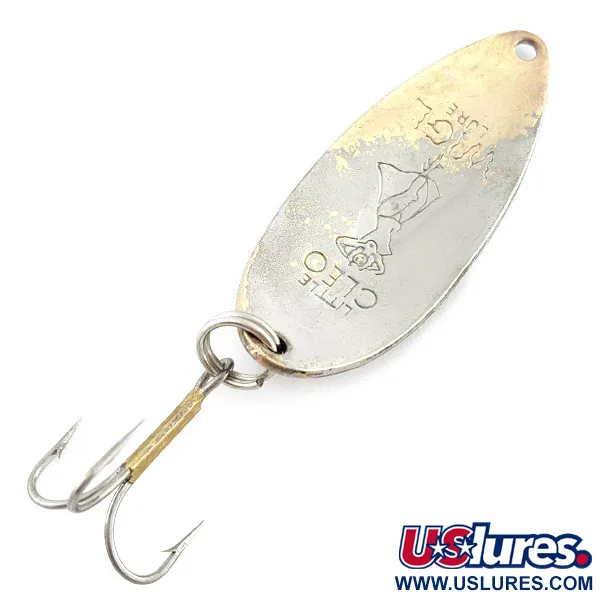 Vintage  Seneca Little Cleo (Hula Girl), 1/2oz nickel/gold fishing spoon #23305