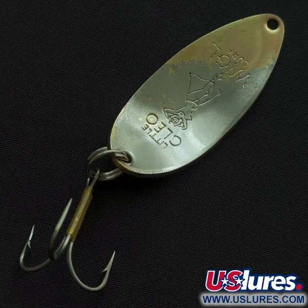 Vintage  Seneca Little Cleo (Hula Girl), 1/2oz nickel/gold fishing spoon #23305