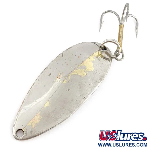 Vintage  Seneca Little Cleo (Hula Girl), 1/2oz nickel/gold fishing spoon #23305