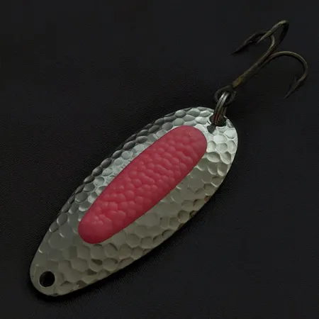 Vintage Blue Fox Pixee UV, 3/4oz nickel/pink UV fishing spoon #23306