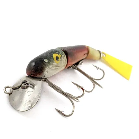 Vintage Bud Stewart Jointed Wood, 1/3oz fishing lure #23311