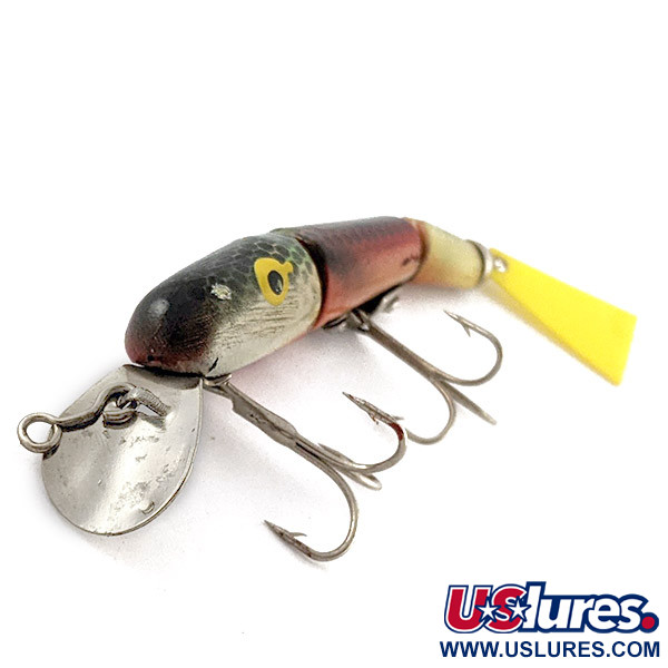 Vintage   Bud Stewart Jointed Wood, 1/3oz  fishing lure #23311