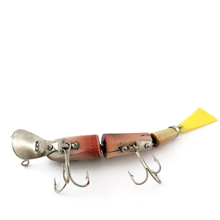 Vintage Bud Stewart Jointed Wood, 1/3oz fishing lure #23311