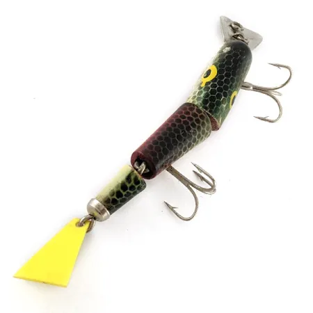 Vintage Bud Stewart Jointed Wood, 1/3oz fishing lure #23311