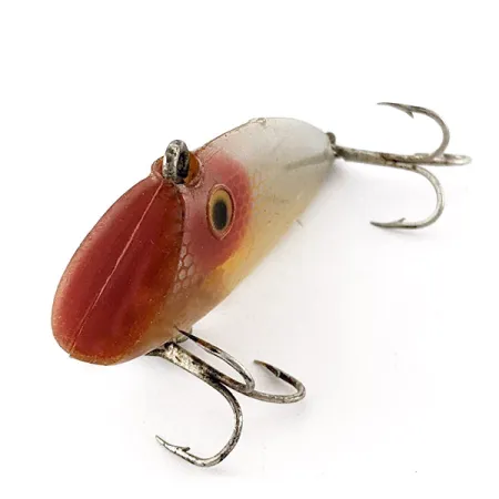 Vintage Whopper Stopper Bayou Boogie, 1/3oz yellow back silver plate fishing lure #23314