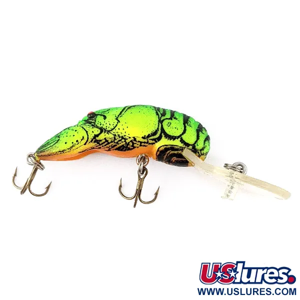 Vintage   Rebel Wee-Crawfish, 3/32oz Fire tiger fishing lure #23318
