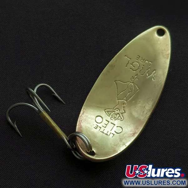 Vintage  Seneca Little Cleo (Hula Girl), 1/2oz gold/nickel fishing spoon #23320