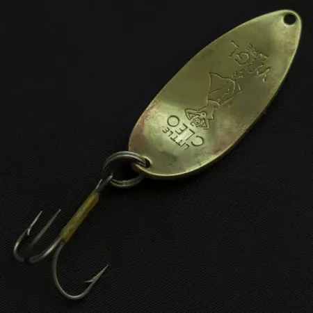 Vintage Seneca Little Cleo (Hula Girl), 1/2oz gold/nickel fishing spoon #23320