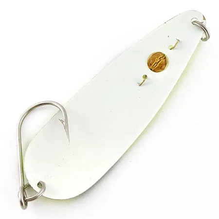 Vintage Red Eye Lures Red Eye Evil Eye, 1/3oz yellow/black fishing spoon #23322