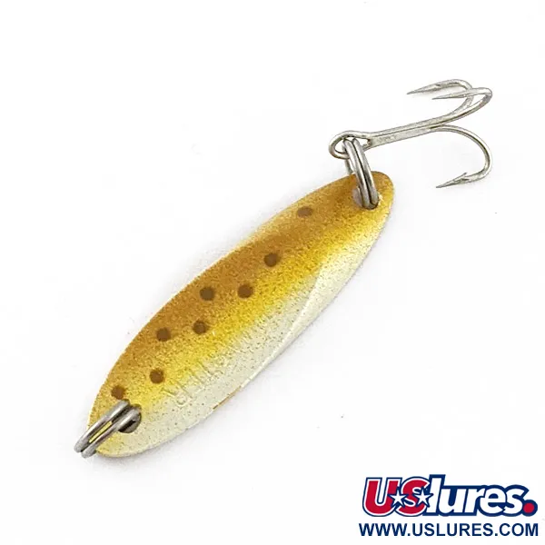 Vintage  Acme  Kastmaster, 1/8oz brown trout fishing spoon #23324