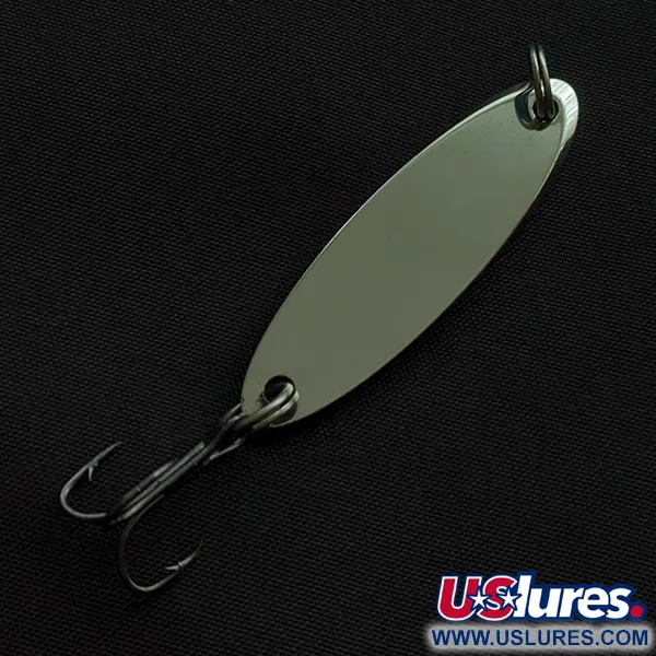 Vintage  Acme  Kastmaster, 1/4oz nickel/green fishing spoon #23327