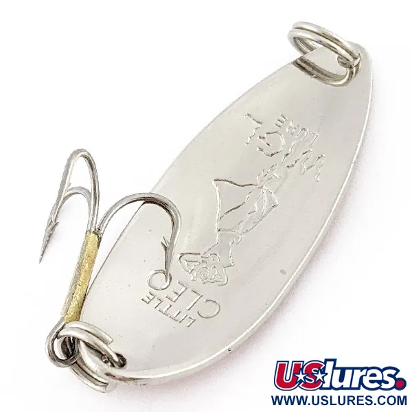 Vintage  Seneca Little Cleo (Hula Girl), 1/2oz nickel/red fishing spoon #23334