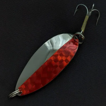 Vintage Seneca Little Cleo (Hula Girl), 1/2oz nickel/red fishing spoon #23334