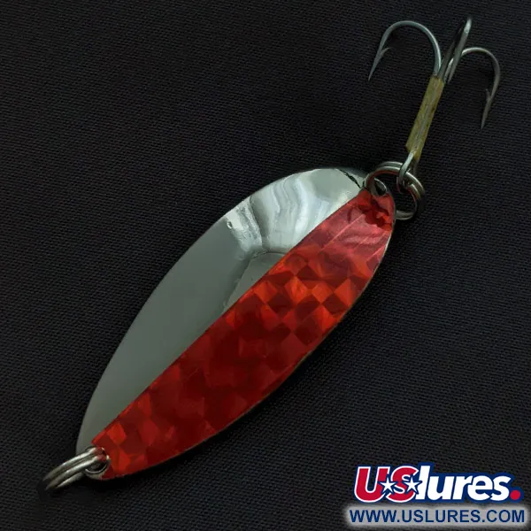 Vintage  Seneca Little Cleo (Hula Girl), 1/2oz nickel/red fishing spoon #23334