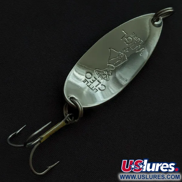 Vintage  Seneca Little Cleo (Hula Girl), 1/2oz nickel/red fishing spoon #23334
