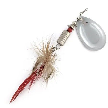 Vintage Eagle Claw Spinner 3, 1/4oz silver spinning lure #23337