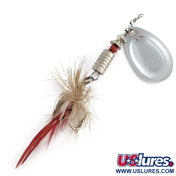 Vintage   Eagle Claw Spinner 3, 1/4oz silver spinning lure #23337