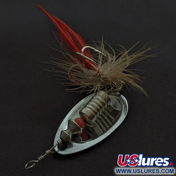 Vintage   Eagle Claw Spinner 3, 1/4oz silver spinning lure #23337