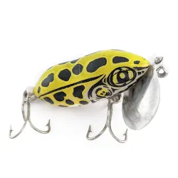 Fred Arbogast Jitterbug yellow (greenish) leopard frog