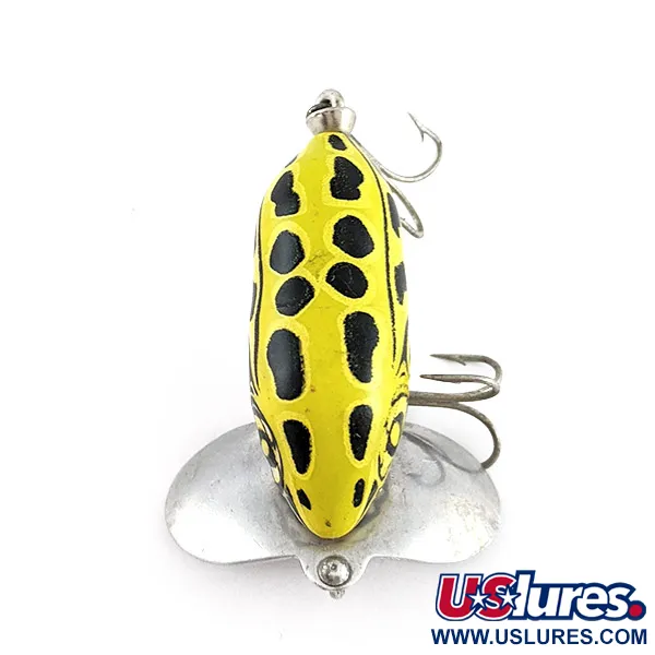 Vintage   Fred Arbogast Jitterbug yellow (greenish) leopard frog, 1/4oz yellow (greenish) leopard frog fishing lure #23339