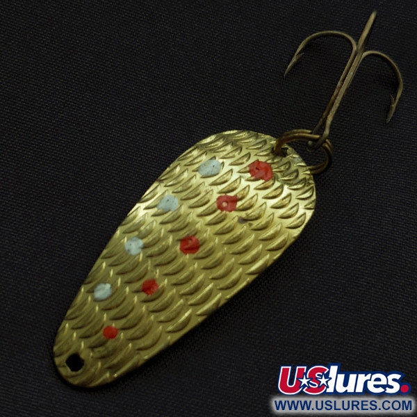 Vintage   Thomas Cyclone, 1/4oz gold fishing spoon #23346