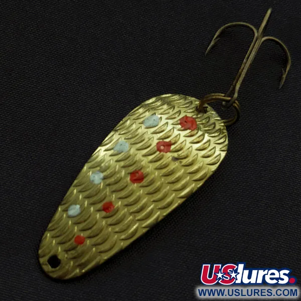 Vintage   Thomas Cyclone, 1/4oz gold fishing spoon #23346